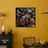 Puzzle Felino Floreale Farfalla 1000 Pezzi