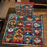 Christmas Animal Wreaths Jigsaw Puzzle 1000 Pieces