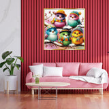 Puzzle colorato con uccelli e cappelli, 1000 pezzi