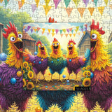 Happy Rooster Party Jigsaw Puzzle 1000 Pieces