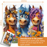 Puzzle con mandria di cavalli gioiosa, 1000 pezzi