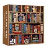 Punti 1000 pezzi del puzzle della biblioteca floreale di gatto 1000 pezzi