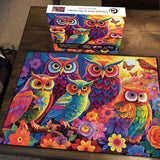 Colorful OwlsIn The Garden Jigsaw Puzzle 1000 Pieces