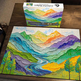 Colorful Ridges Jigsaw Puzzle 1000 Pieces