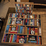 Punti 1000 pezzi del puzzle della biblioteca floreale di gatto 1000 pezzi
