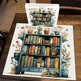 Floral Whisper Bookshelf Jigsaw Puzzle 1000 Pieces