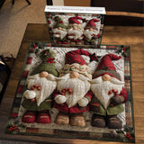 Tissu Noël gnome puzzle 1000 pièces