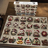 Fun de tela navideña vintage rompecabezas 1000 piezas