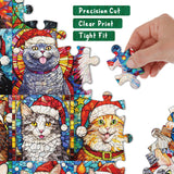 Happy Christmas Cats Jigsaw Puzzle 1000 Pieces