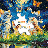 Starry Night Kittens Jigsaw Puzzle 1000 Piece