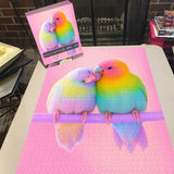 Rainbow Couple Bird Jigsaw Puzzle 1000 Pieces