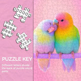 Rainbow Couple Bird Jigsaw Puzzle 1000 Pieces